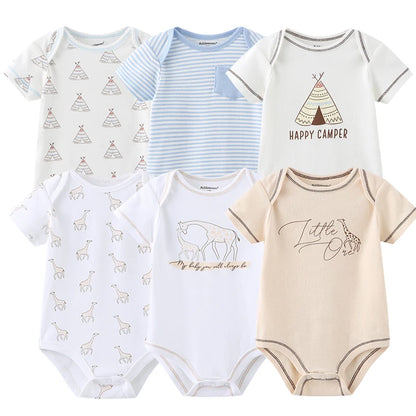 Adorable Cotton Baby Bodysuit for Newborn Girls - Trendy Infant Jumpsuit and Toddler Outfit Set
