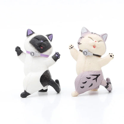 Adorable Kawaii Cat Figurines - Japanese Anime Collection for Home Decor and Playful Gifts