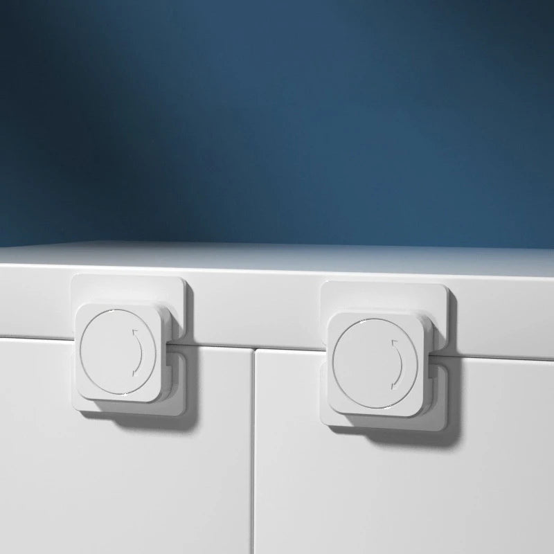 Childproof Refrigerator Lock for Baby Safety - Anti-Open Fridge and Freezer Door Lock with Multi-Functional Cabinet Buckle for Toddler Protection