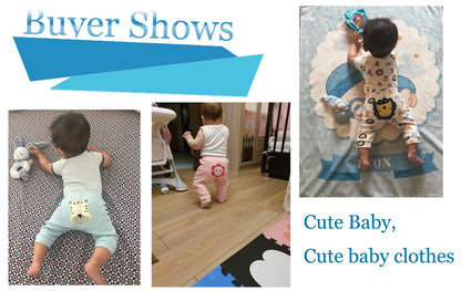6-Piece Cartoon Baby Outfit Set - Short Sleeve Rompers and Pants for Boys and Girls, Summer 2022