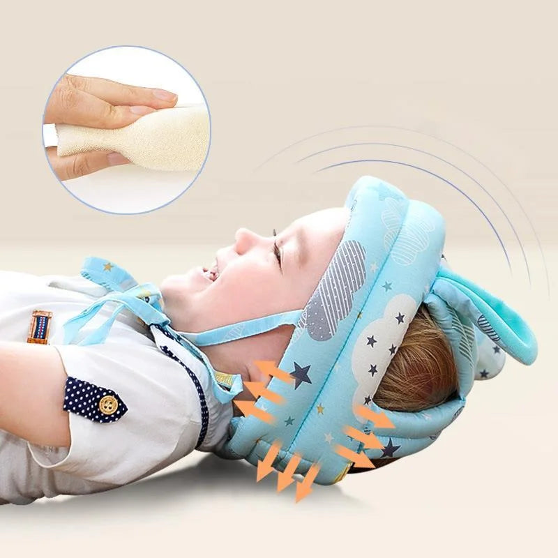 Toddler Safety Helmet Head Protection Cap For Walking Crawling Crash Baby Anti-collision Hat Soft Comfortable Cotton Adjustable