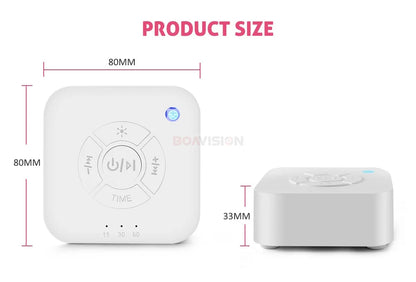 Portable White Noise Sleep Sound Machine with USB Rechargeable Battery and Automatic Shutdown Timer for Adults and Babies