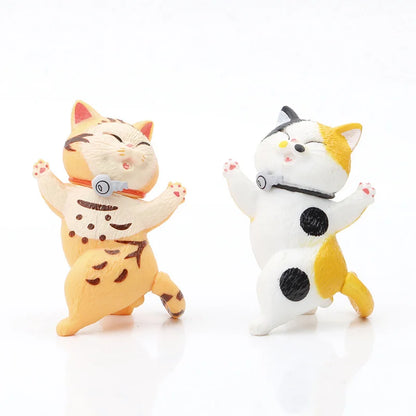Adorable Kawaii Cat Figurines - Japanese Anime Collection for Home Decor and Playful Gifts
