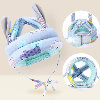 Toddler Safety Helmet Head Protection Cap For Walking Crawling Crash Baby Anti-collision Hat Soft Comfortable Cotton Adjustable