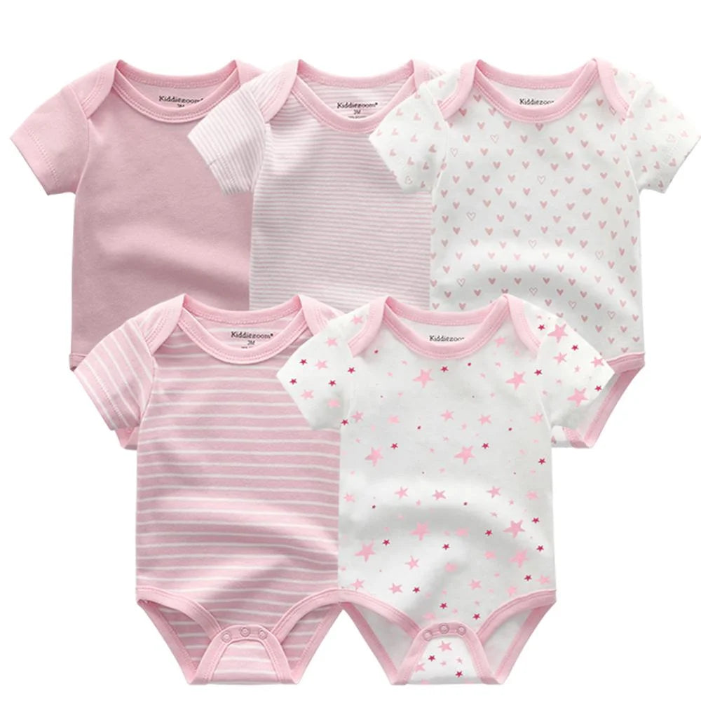 Striped Cotton Rompers for Newborns - Unisex Infant Jumpsuits for All Seasons