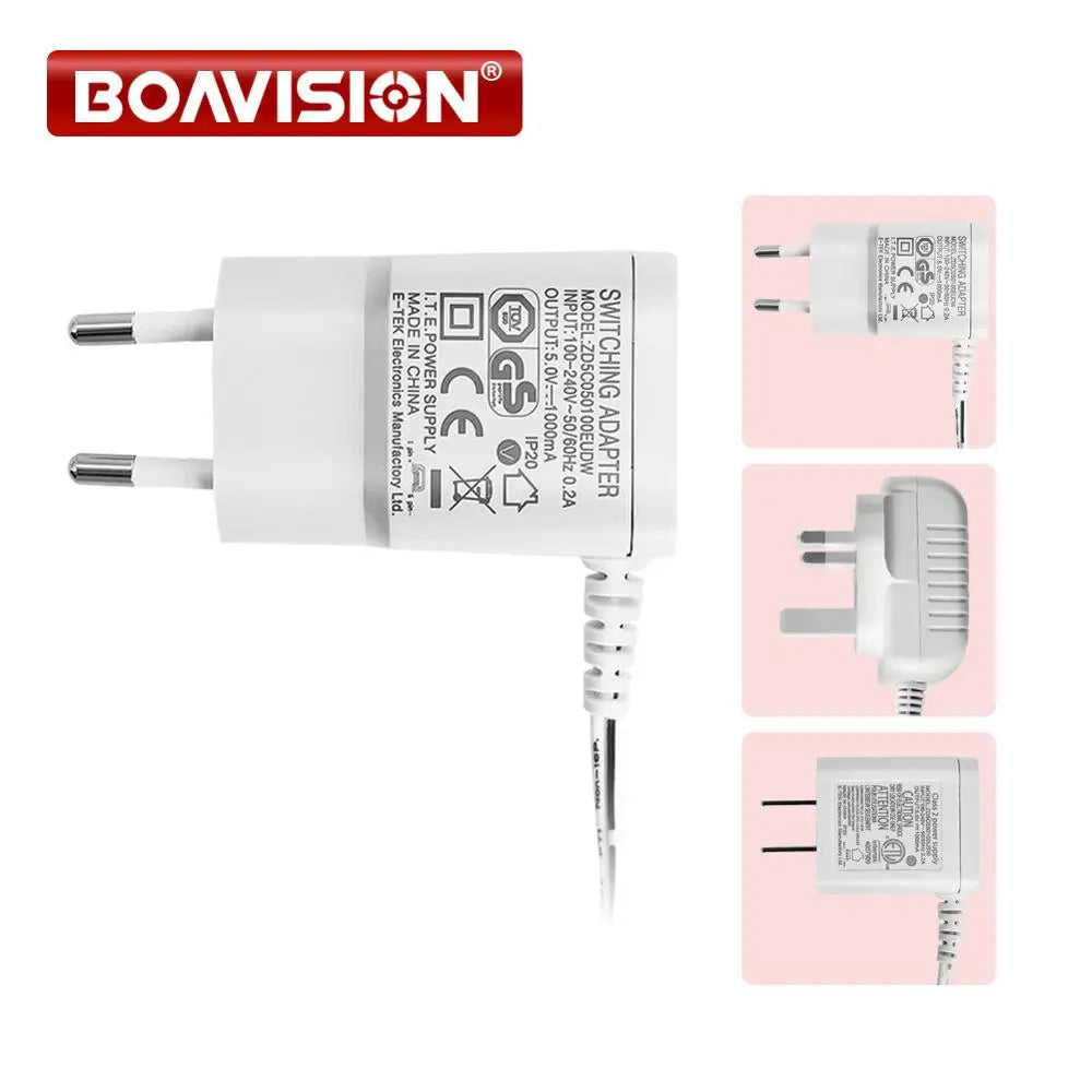 Type-C 5V 1000mA Power Adapter Charger for Baby Monitors VB601/VB602/VB603/VB605/VB607 (EU/US/AU/UK Plug Options)