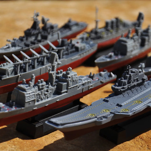 8-Piece 4D Military Cruiser and Submarine Assembly Model Kit for Kids