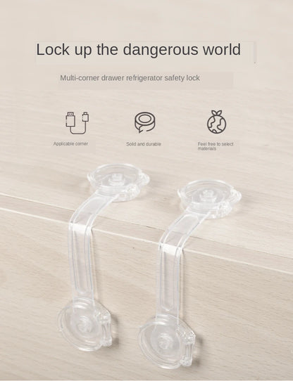 Baby Safety Drawer and Cabinet Lock Set - Anti-Pinch Refrigerator Lock for Childproofing