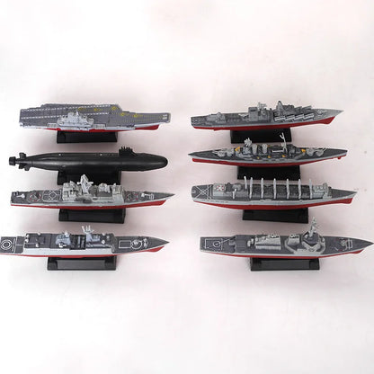 8-Piece 4D Military Cruiser and Submarine Assembly Model Kit for Kids