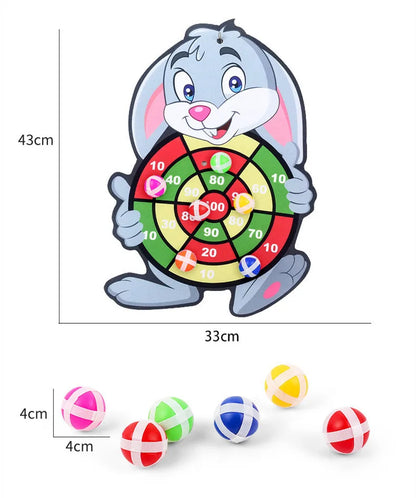Montessori Sticky Ball Dart Board Game for Kids Ages 4 to 6 - Fun Indoor & Outdoor Sports Toy for Boys and Girls