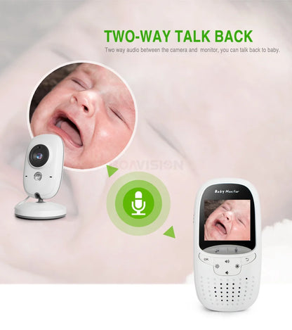 Wireless Baby Monitor VB602 with IR Night Vision, Temperature Display, Lullabies, Intercom, and VOX Mode - Video Camera for Parents and Babysitters