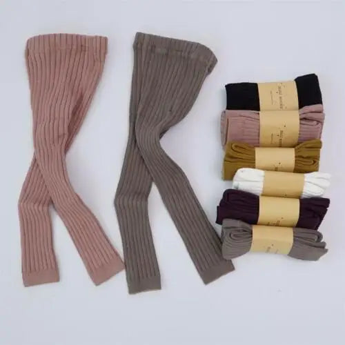 Soft and Warm Cotton Tights for Kids 0-5 Years - Stylish Striped Pantyhose