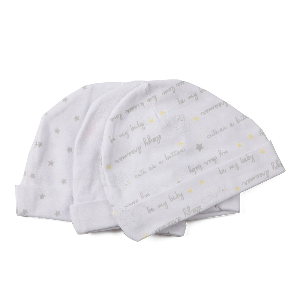 Unisex Soft Cotton Newborn Photography Hat Set for 0-3 Months with Pocket Design
