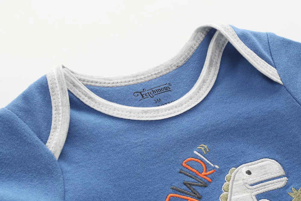 Summer Cartoon Animal Baby Romper for Boys - Cotton Unisex Infant Clothing 2022