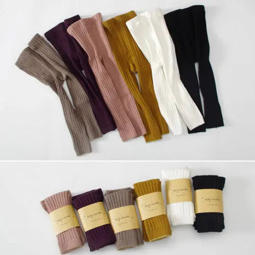 Soft and Warm Cotton Tights for Kids 0-5 Years - Stylish Striped Pantyhose