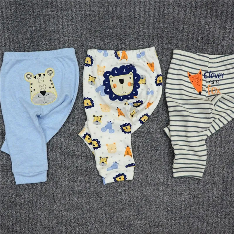Wholesale 3/6pcs Baby Cotton Leggings for Boys and Girls - Autumn Full-Length Trousers