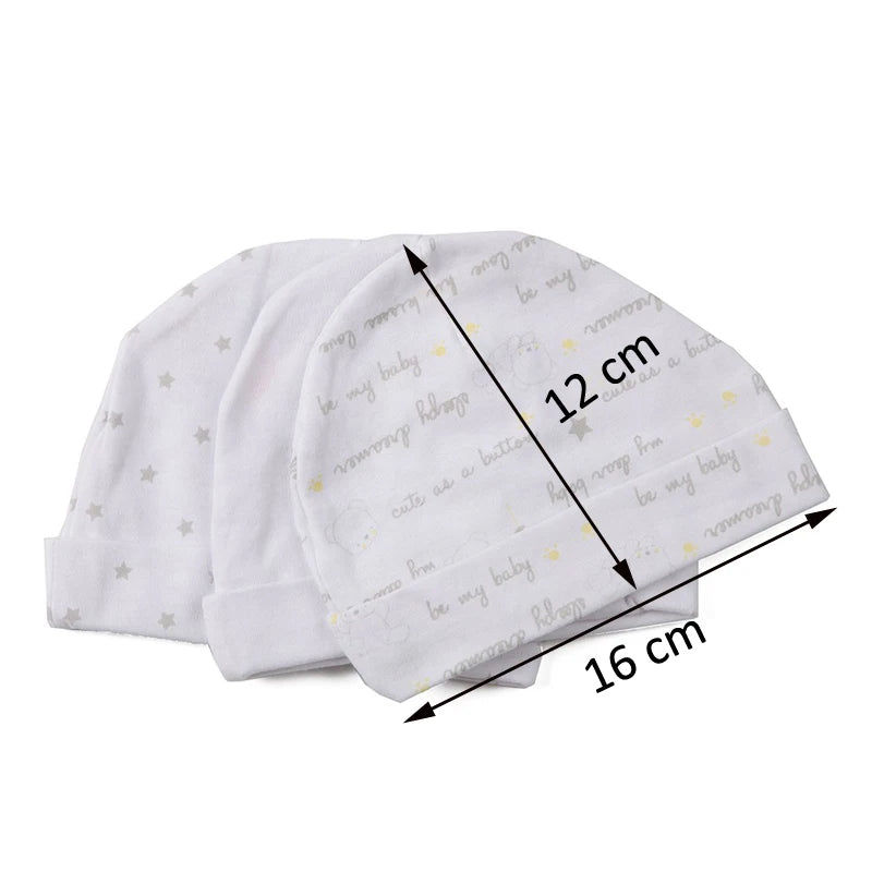 Unisex Soft Cotton Newborn Photography Hat Set for 0-3 Months with Pocket Design