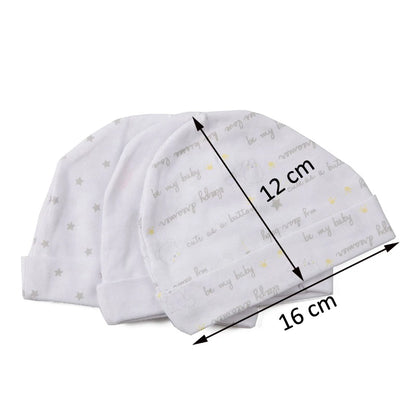 Unisex Soft Cotton Newborn Photography Hat Set for 0-3 Months with Pocket Design