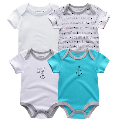 5-Pack Short Sleeve Cartoon Baby Bodysuits for Newborns (0-12 Months) - Unisex Infant Clothing for Summer 2022