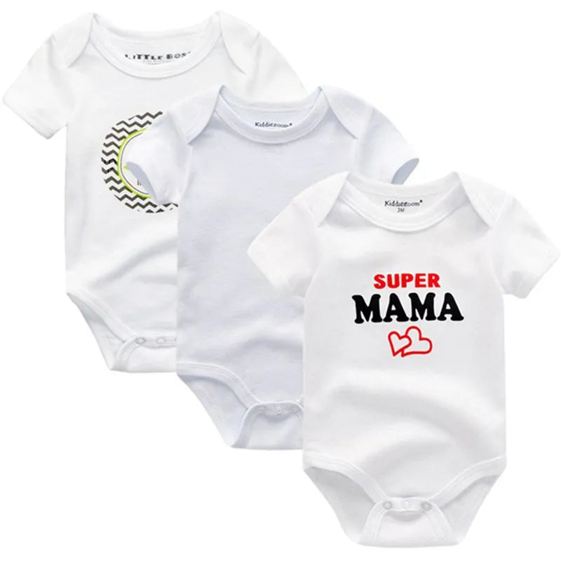 Trendy Unisex Baby Bodysuits for Newborns - Soft Cotton Overalls in Multiple Colors
