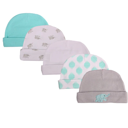 Trendy 2022 Baby Bamboo Caps for Newborns - 3/5 Pack Infant Hats for Boys and Girls, Perfect for 0-3 Months Photography