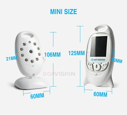 Wireless Video Baby Monitor with 2.0'' LCD Screen, Two-Way Audio, Night Vision, Temperature Monitoring, and 8 Lullabies