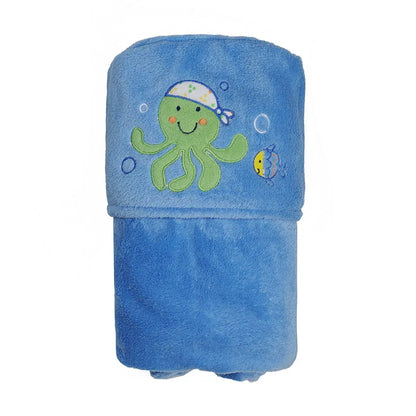 Cute Animal Face Baby Hooded Bath Towel - Coral Fleece Baby Bathrobe for Infants