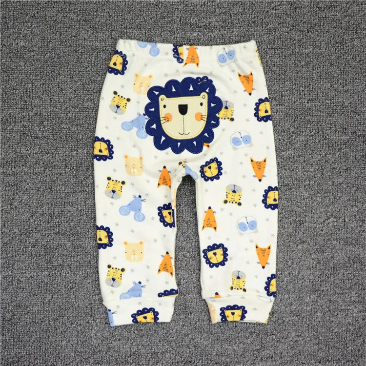 Wholesale 3/6pcs Baby Cotton Leggings for Boys and Girls - Autumn Full-Length Trousers