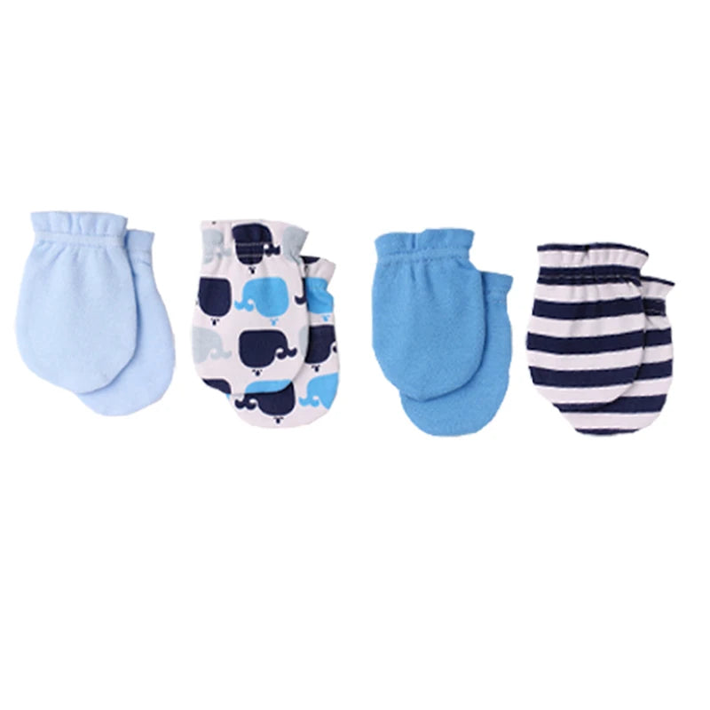 Unisex Infant Scratch Mittens for Newborns, 0-6 Months - Cozy Cotton Gloves for All Seasons