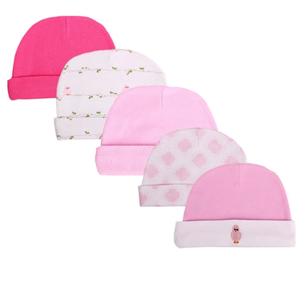 Trendy 2022 Baby Bamboo Caps for Newborns - 3/5 Pack Infant Hats for Boys and Girls, Perfect for 0-3 Months Photography