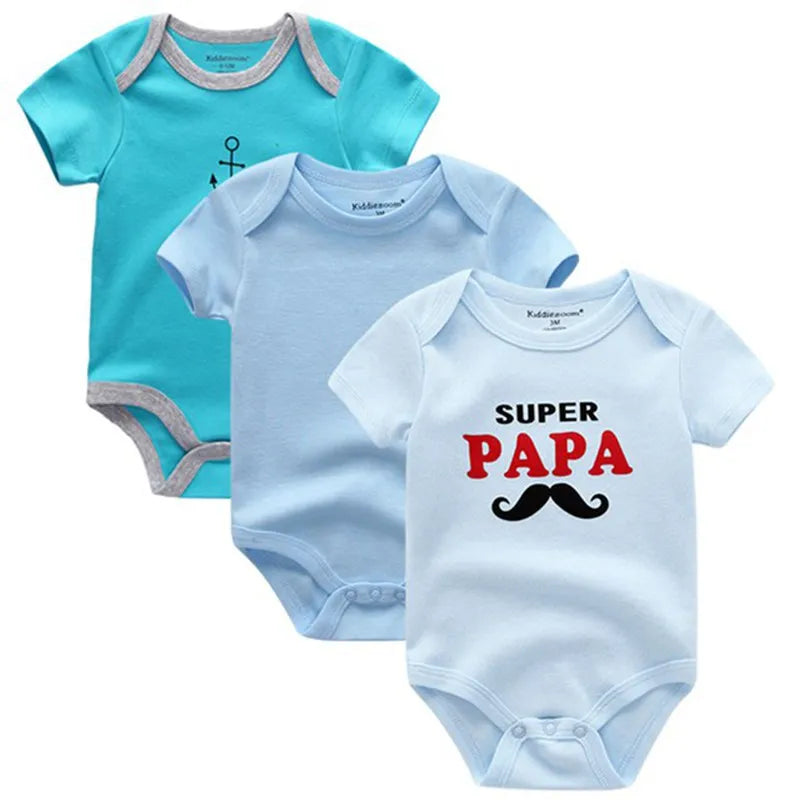 Trendy Unisex Baby Bodysuits for Newborns - Soft Cotton Overalls in Multiple Colors