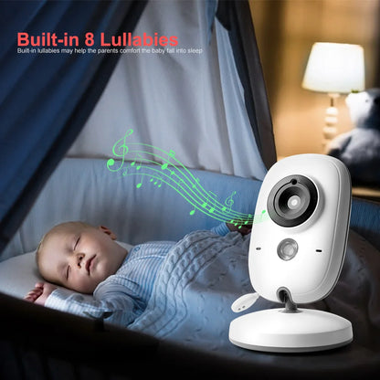 3.2" Color LCD Wireless Video Baby Monitor with Night Vision, Two-Way Audio, and Temperature Monitoring - VB603