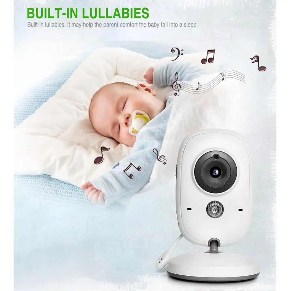 Wireless Baby Monitor VB602 with IR Night Vision, Temperature Display, Lullabies, Intercom, and VOX Mode - Video Camera for Parents and Babysitters