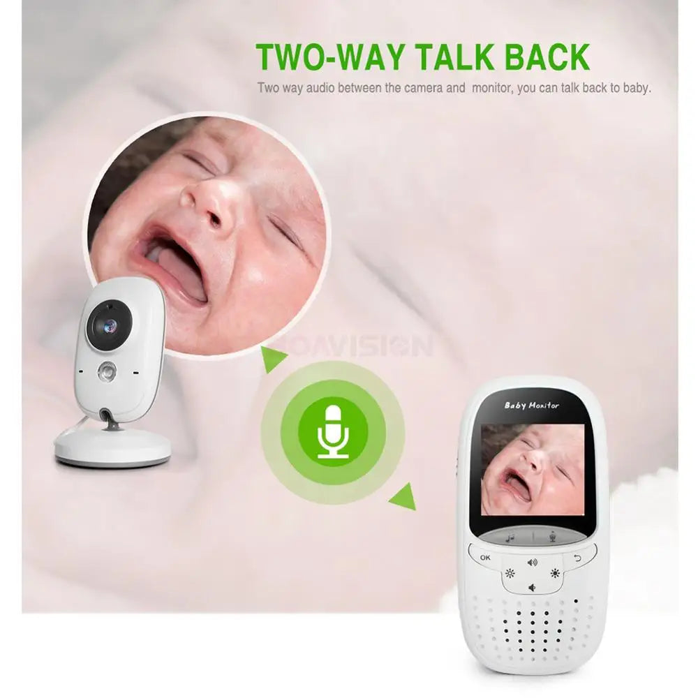 Wireless Baby Monitor VB602 with IR Night Vision, Temperature Display, Lullabies, Intercom, and VOX Mode - Video Camera for Parents and Babysitters