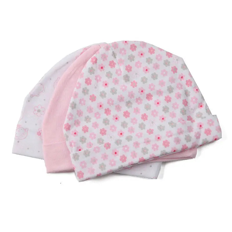 Trendy 2022 Baby Bamboo Caps for Newborns - 3/5 Pack Infant Hats for Boys and Girls, Perfect for 0-3 Months Photography