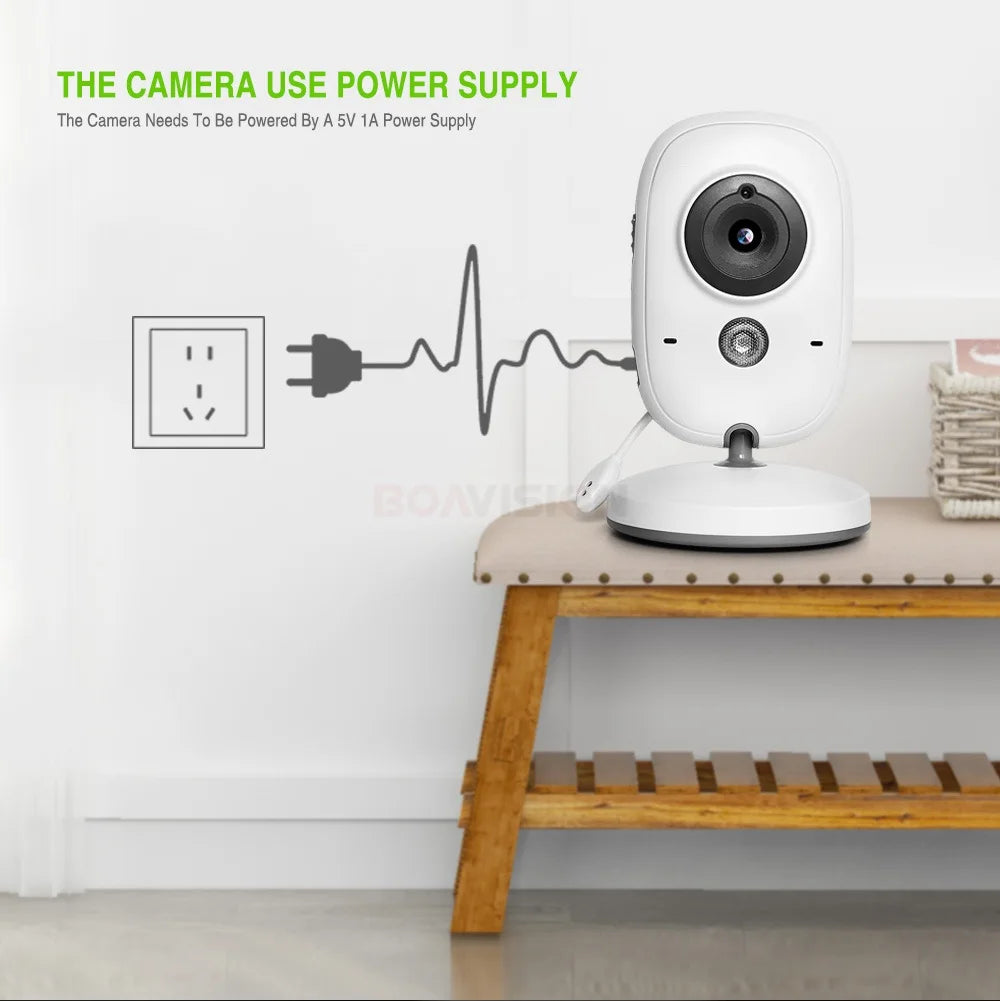 Wireless Baby Monitor VB602 with IR Night Vision, Temperature Display, Lullabies, Intercom, and VOX Mode - Video Camera for Parents and Babysitters