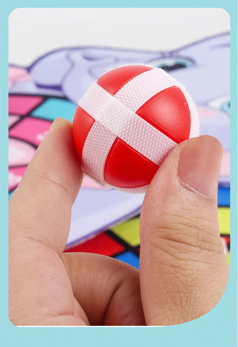 Montessori Sticky Ball Dart Board Game for Kids Ages 4 to 6 - Fun Indoor & Outdoor Sports Toy for Boys and Girls