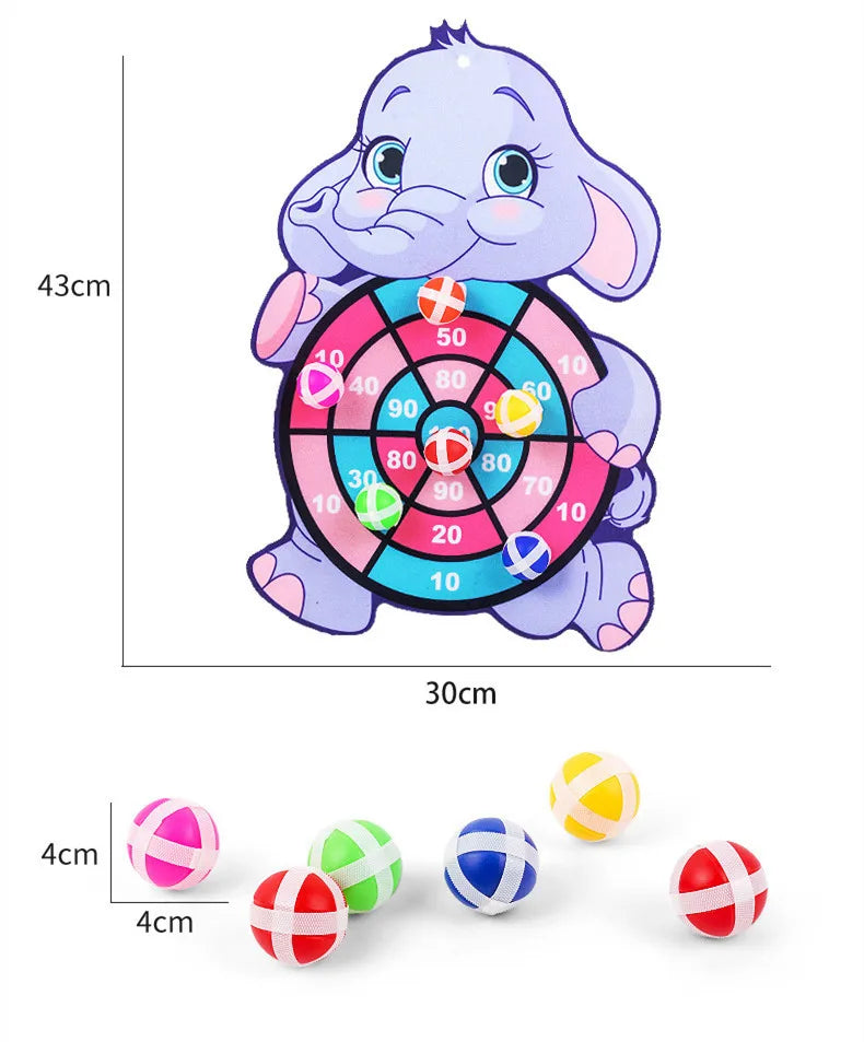 Montessori Sticky Ball Dart Board Game for Kids Ages 4 to 6 - Fun Indoor & Outdoor Sports Toy for Boys and Girls