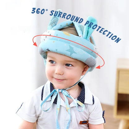 Toddler Safety Helmet Head Protection Cap For Walking Crawling Crash Baby Anti-collision Hat Soft Comfortable Cotton Adjustable