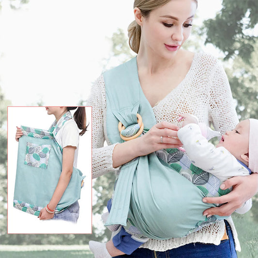 Ergonomic 0-36M Baby Carrier Sling Wrap - Dual Use Nursing Cover with Mesh Fabric for Breastfeeding and Infant Comfort