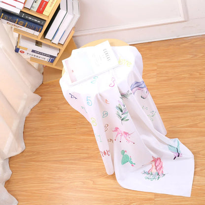 Milestone Memory Blanket for Newborns - Adorable Photography Prop with Cartoon Design