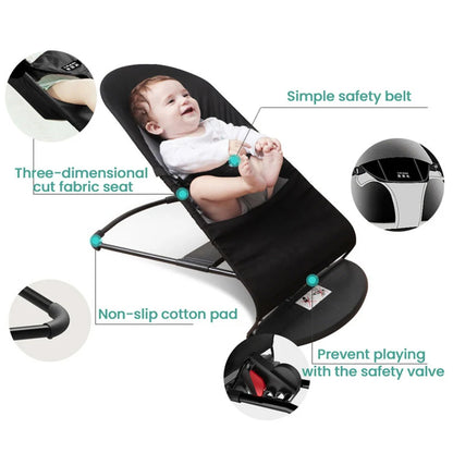 Versatile Infant Bouncer and Swing Chair - Cozy Rocking Solution for Babies