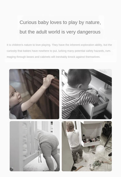 Baby Safety Drawer and Cabinet Lock Set - Anti-Pinch Refrigerator Lock for Childproofing