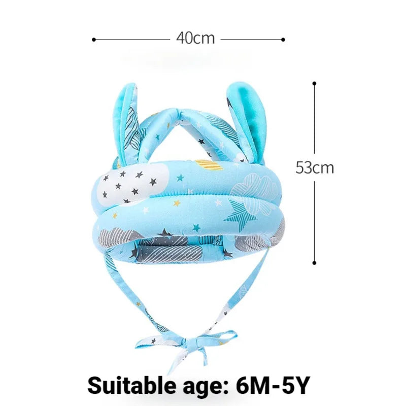 Toddler Safety Helmet Head Protection Cap For Walking Crawling Crash Baby Anti-collision Hat Soft Comfortable Cotton Adjustable