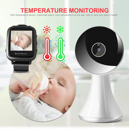 Portable 2.4GHz Wireless Video Baby Monitor with Smart Watch Design, Night Vision, Cry Alarm, and Temperature Sensor VB606