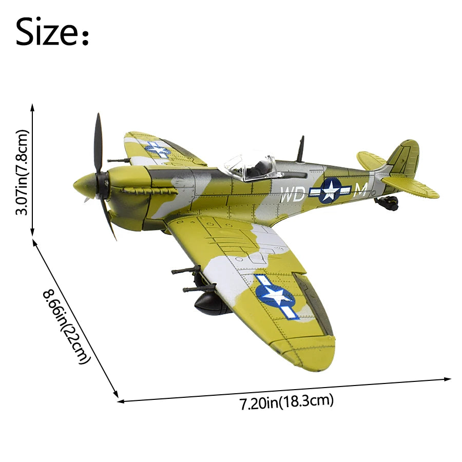 6-Piece DIY F4U Corsair Fighter Model Kit - Educational Assembly Toy for Kids