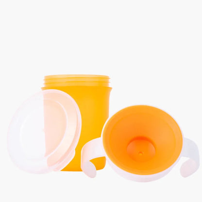 360 Degrees Rotated Baby Learning Drinking Cup with Double Handle Flip Lid Leakproof Infants Water Cups Bottle BPA Free with Lid