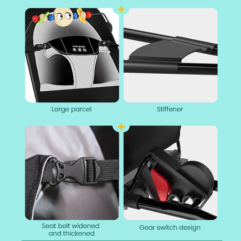 Versatile Infant Bouncer and Swing Chair - Cozy Rocking Solution for Babies