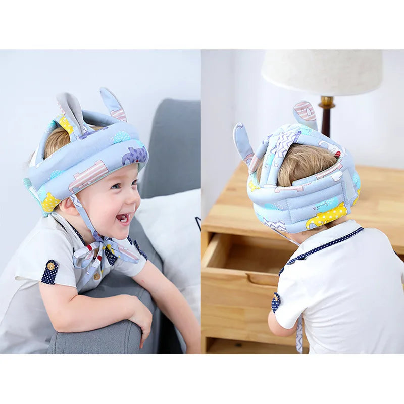 Toddler Safety Helmet Head Protection Cap For Walking Crawling Crash Baby Anti-collision Hat Soft Comfortable Cotton Adjustable