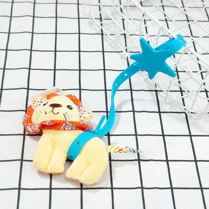 Silicone Star Pacifier Chain & Teether Strap - Non-Toxic Baby Stroller Hook Organizer for Kids